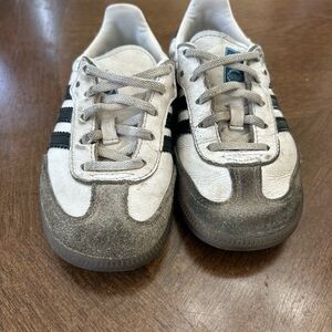 Adidas Kids White and Gray Sneakers